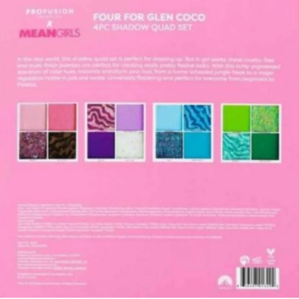 Profusion X Mean girls Four For Glen  Coco 4 PC Palette Set New
